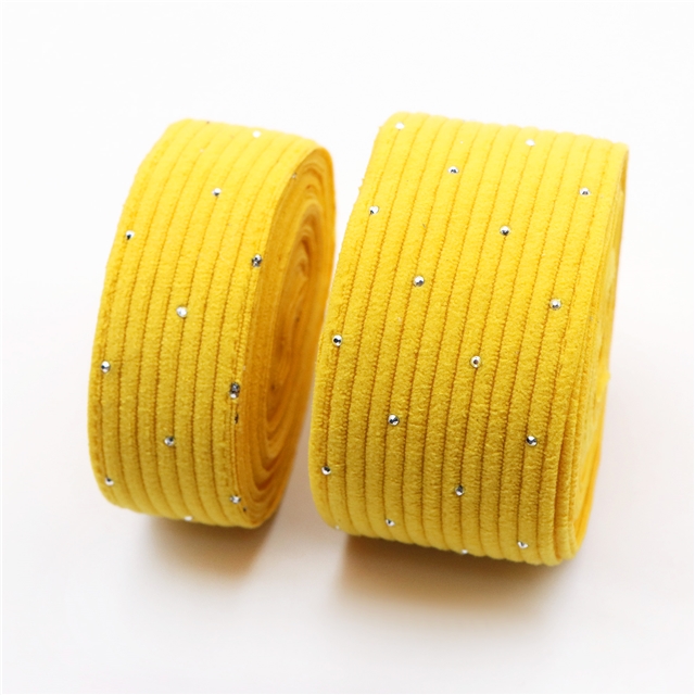 plain hotfix rhinestone corduroy tape red,25mm(1