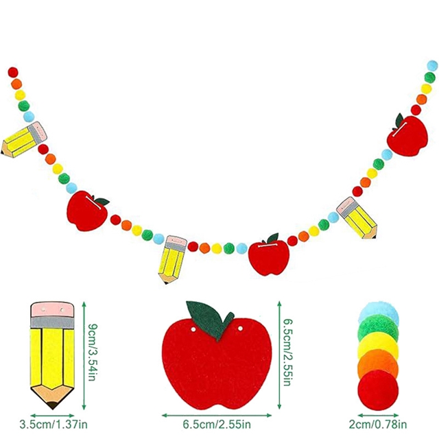 back to school season linen tailcoat flag apple pencil pendant