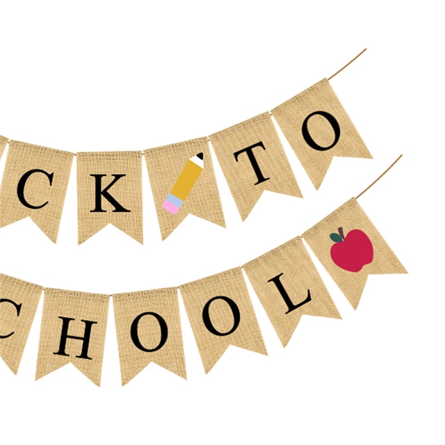 back to school season linen tailcoat flag apple pencil pendant