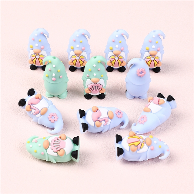 silicone three-dimensional gnome silicone bead