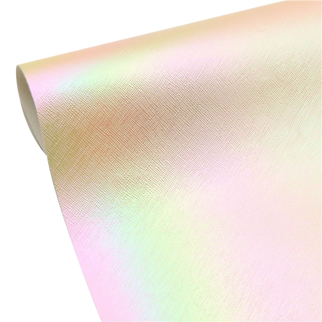 synthetic leather iridescent cross pattern faux leather