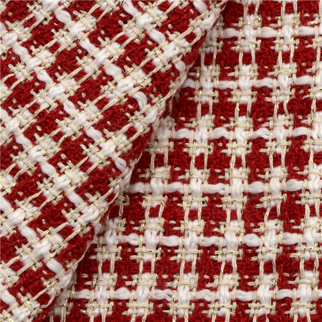 golden thread woolen woven small fragrant fabric