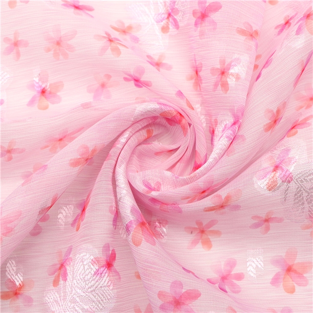 plain flower sheared carved chiffon fabric