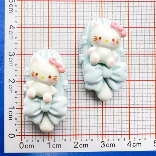 plastic/resin bright cartoon ice cream hello kitty 3d resin accessories