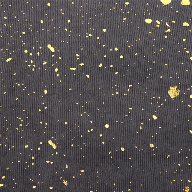 gold hot stamping corduroy fabric