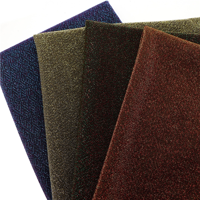 2 ways gold and silver knitted fabric