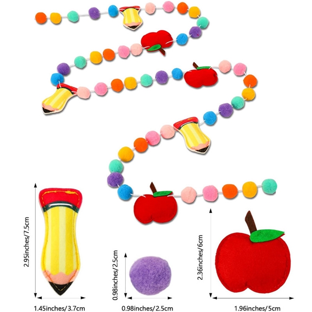 back to school season linen tailcoat flag apple pencil pendant