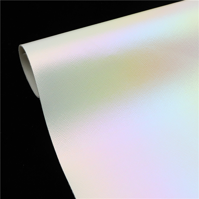 synthetic leather iridescent cross pattern faux leather