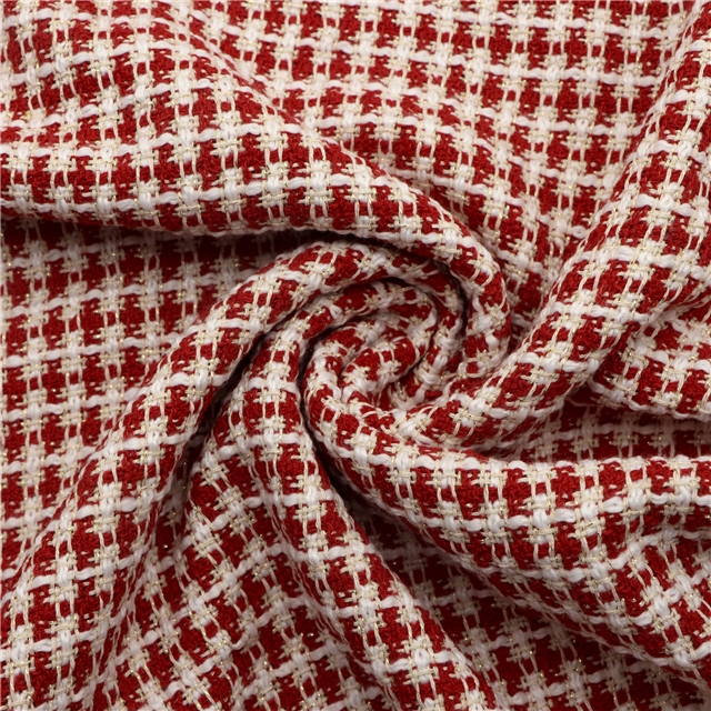 golden thread woolen woven small fragrant fabric