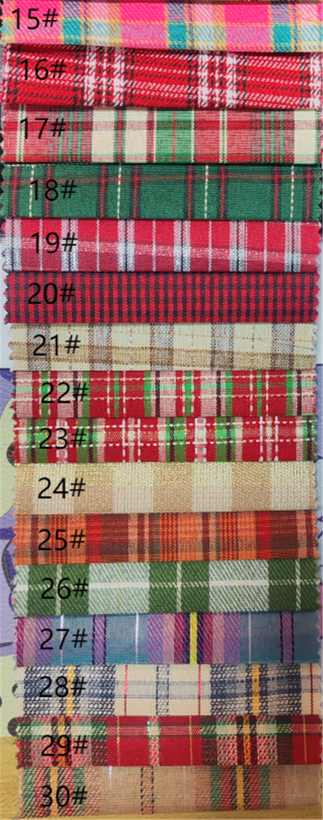 gold and silver thread plaid imitation linen fabric