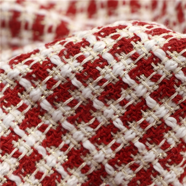golden thread woolen woven small fragrant fabric