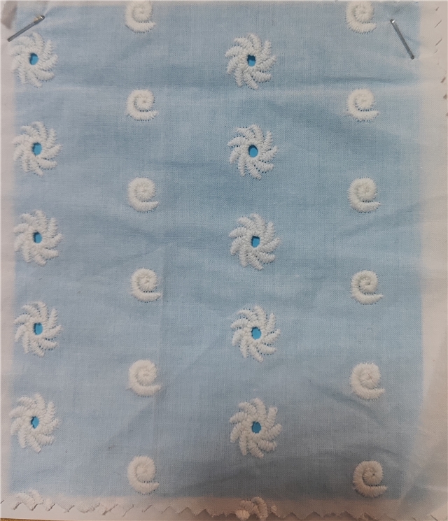 hollow embroidery all cotton fabric