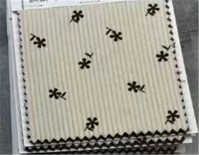 floral printed corduroy fabric