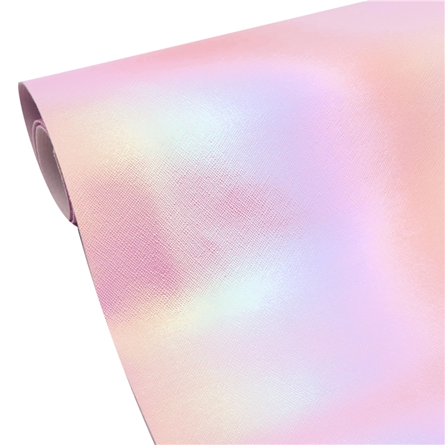 synthetic leather iridescent cross pattern faux leather