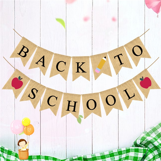 back to school season linen tailcoat flag apple pencil pendant