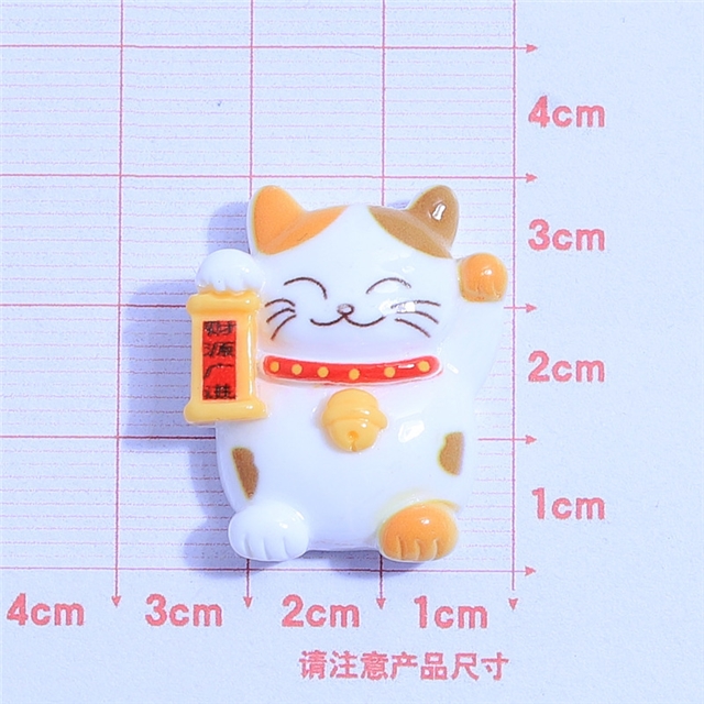 plastic/resin cute lucky cat 3d resin accessories