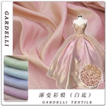 yarn dyed double color gold and silver silk fabric