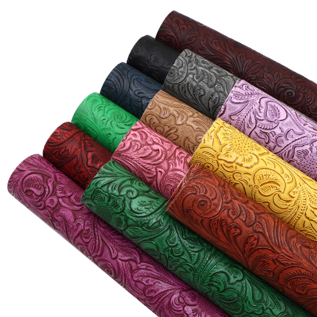 synthetic leather bump texture flower faux leather