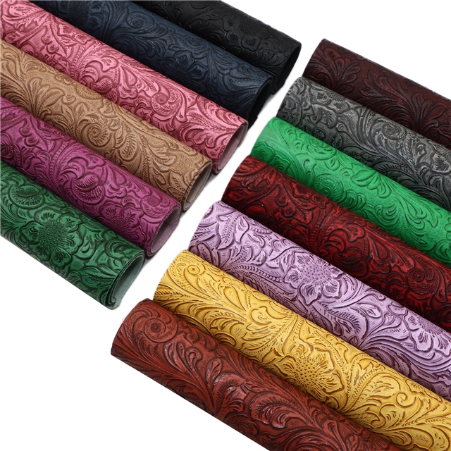 synthetic leather bump texture flower faux leather