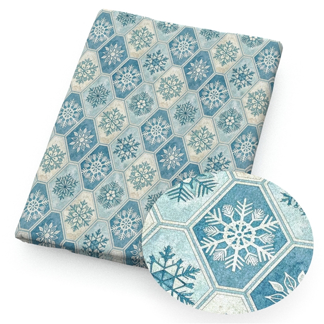 polyester cotton christmas series polyester cotton fabric set (8 pcs/set)