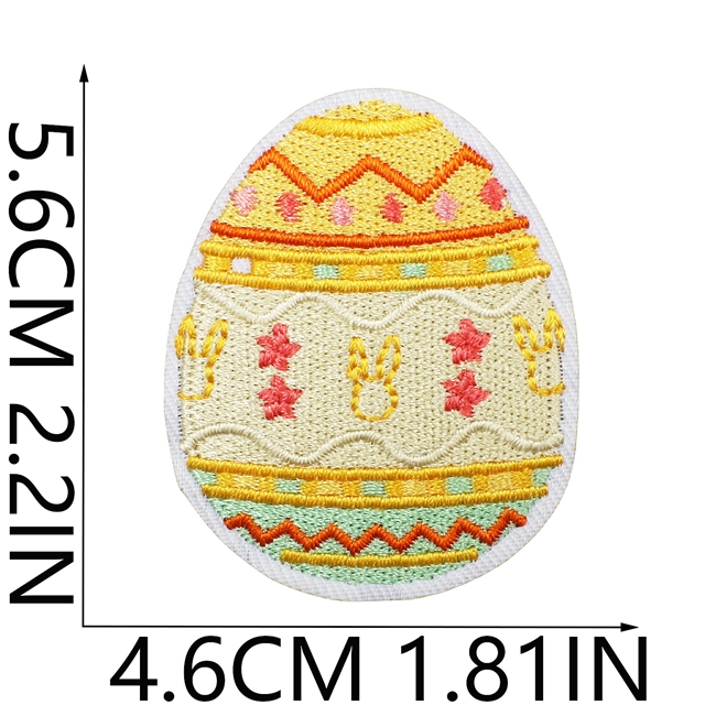 back with glue easter eggs rabbit embroidery patch（back with glue）