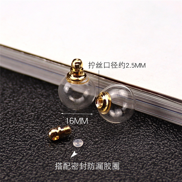 ordinary glass open gold twisted transparent crystal glass ball hollow pendant