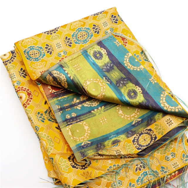 chinese style geometric pattern jacquard fabric