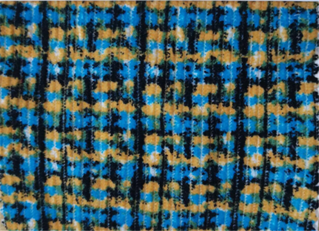 colorful tie dye striped corduroy fabric