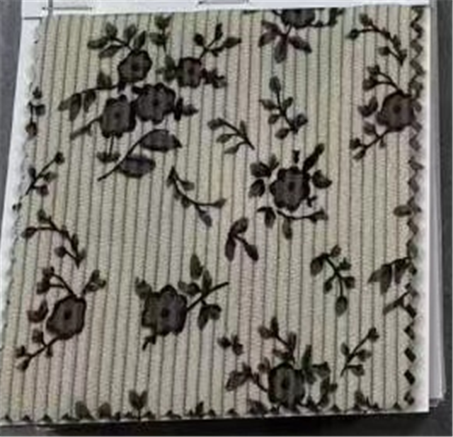 floral printed corduroy fabric