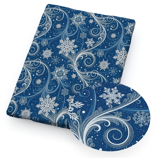 polyester cotton christmas series polyester cotton fabric set (8 pcs/set)
