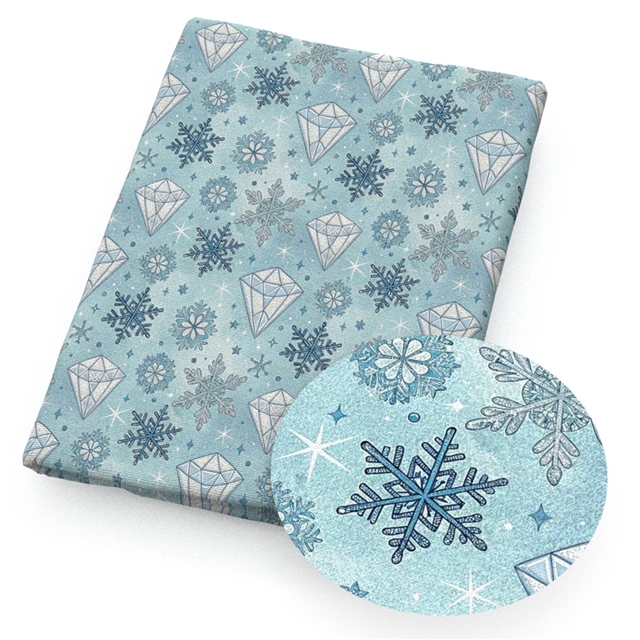 polyester cotton christmas series polyester cotton fabric set (8 pcs/set)