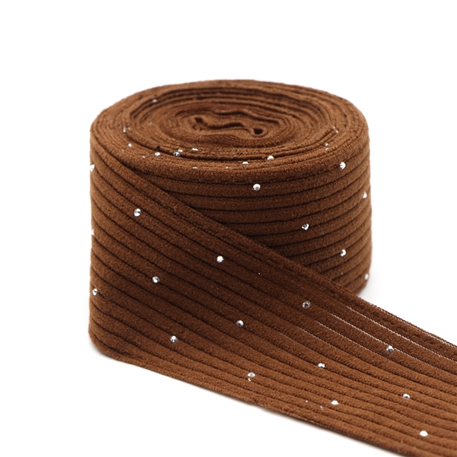 plain hotfix rhinestone corduroy tape