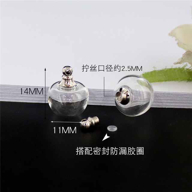 ordinary glass open gold twisted transparent crystal glass ball hollow pendant
