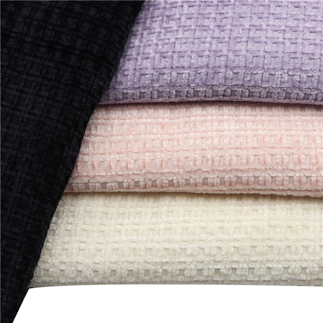 plain chenille waffle fabric