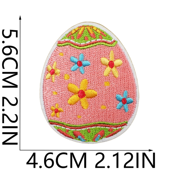 back with glue easter eggs rabbit embroidery patch（back with glue）