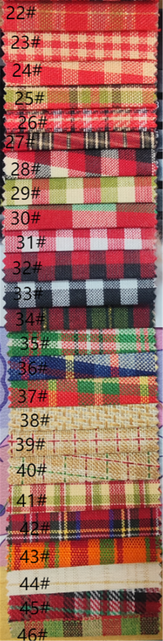 gold and silver thread plaid imitation linen fabric