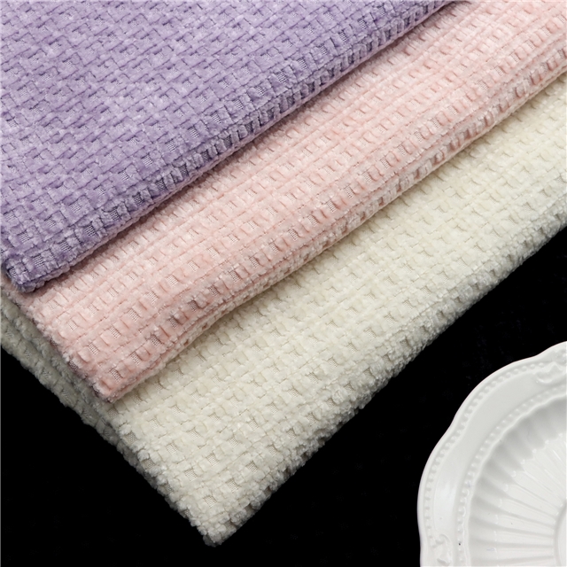 plain chenille waffle fabric