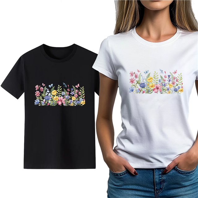 cotton Iron On Transfer Stickers and T-shirts