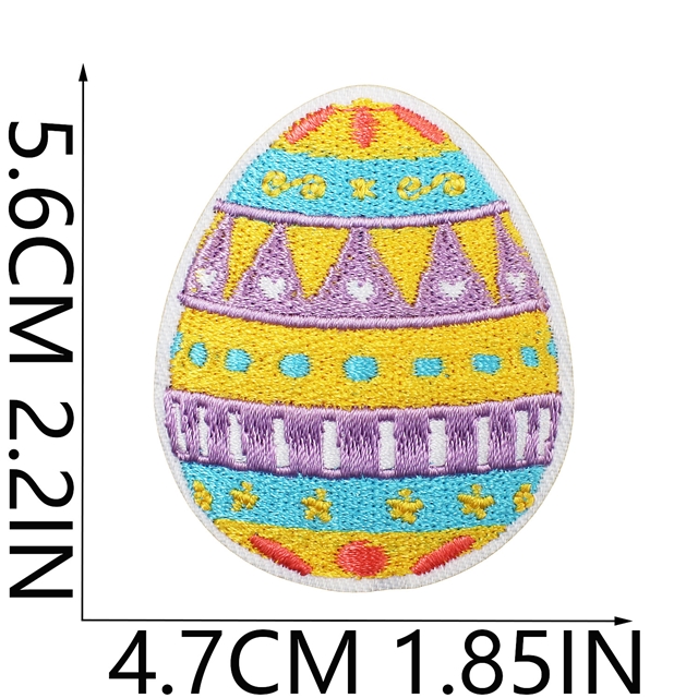 back with glue easter eggs rabbit embroidery patch（back with glue）