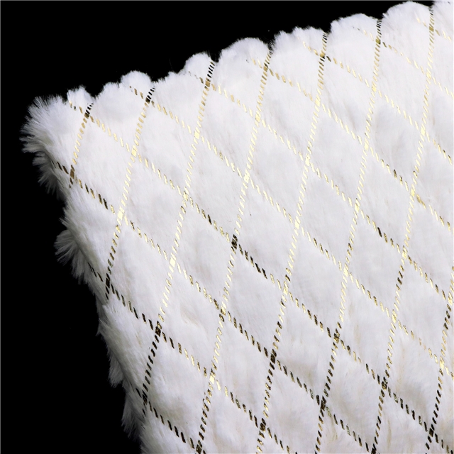 hot stamping diamond grid pv velvet fabric