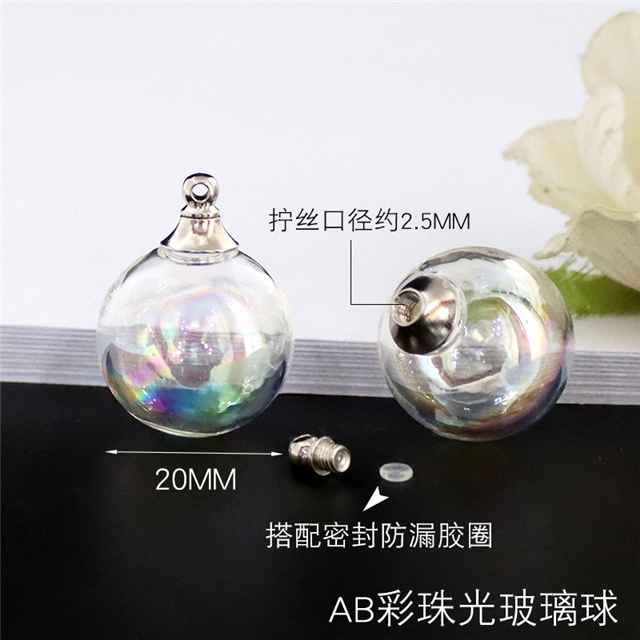 ordinary glass open gold twisted transparent crystal glass ball hollow pendant