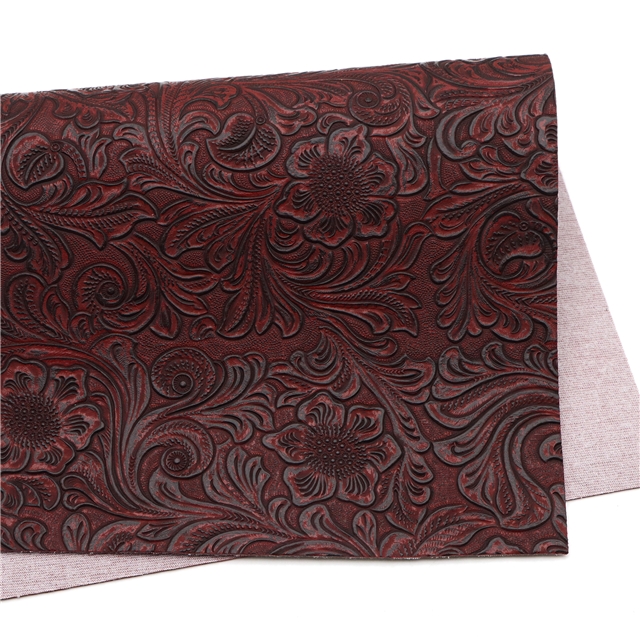 synthetic leather bump texture flower faux leather