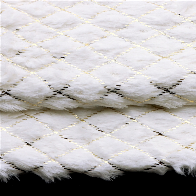 hot stamping diamond grid pv velvet fabric