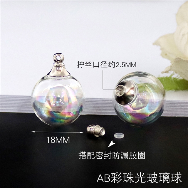 ordinary glass open gold twisted transparent crystal glass ball hollow pendant