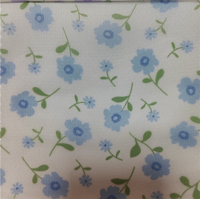 flower printed chiffon fabric