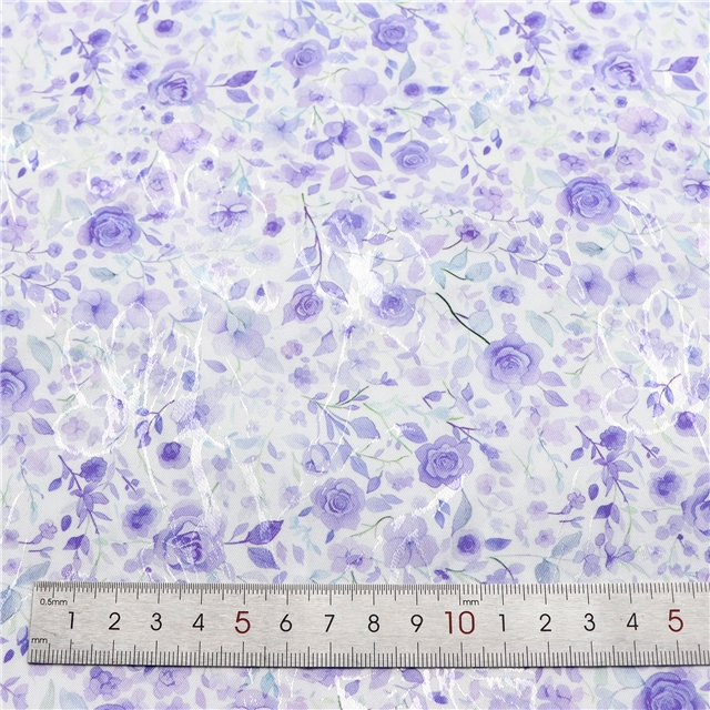 leaf and flower jacquard fabric