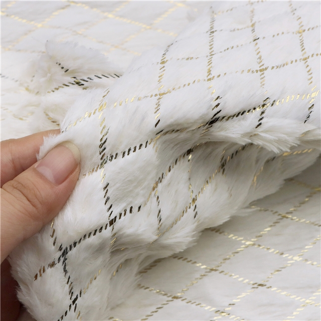 hot stamping diamond grid pv velvet fabric