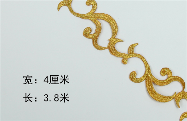 embroidery thread gold and silver ancient costume pattern embroidery lace