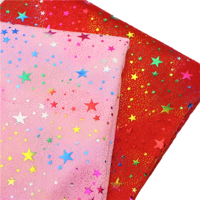 colourful gold hot stamping snake pattern pentagram short plush fabric