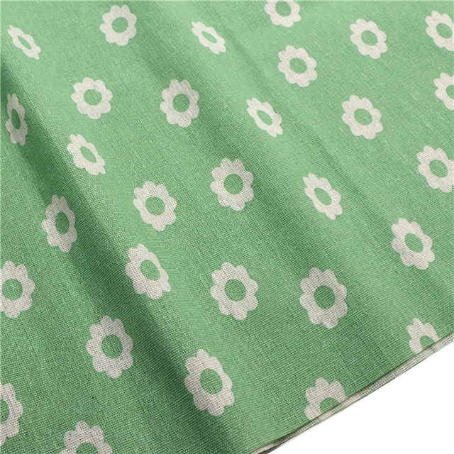 Fruit series printed linen fabric white flower,50*150cm(19.7*59.1